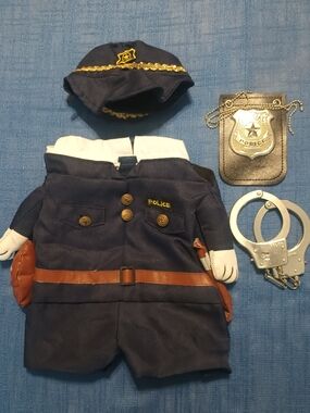 Police Officer Cop Dog Costume Small Paw Patrol Cosplay Halloween Pet Uniform